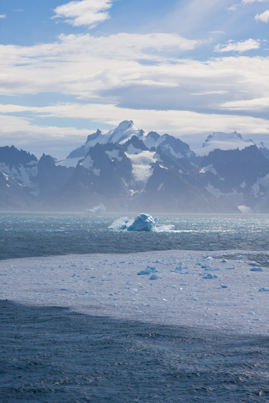 Peaks Of South Georgia And Brash Ice